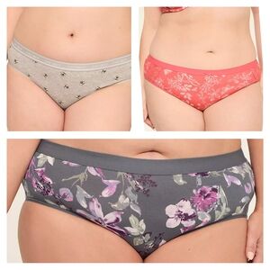 3 CACIQUE WOMEN'S PLUS COTTON HIPSTER SIZE 18-20